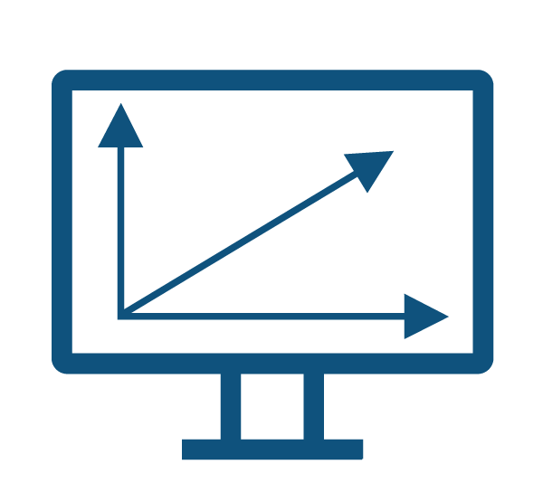 gruenes Icon Parameter, Rahmen mit Linien und Punkten auf den Linien an verschiedenen Stellen